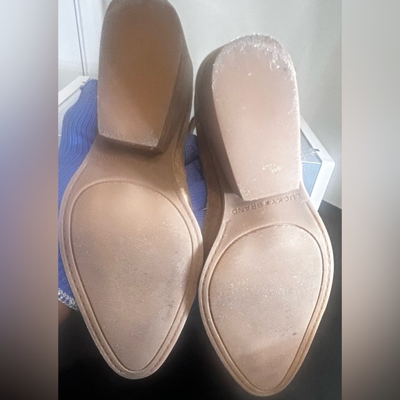 Lucky Brand Tan Suede Ankle Strap Women's Shoes - Picture 9 of 9